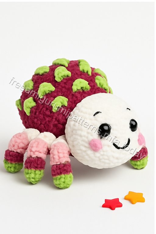 Amigurumi Dragon Fruit Spider Free Pattern