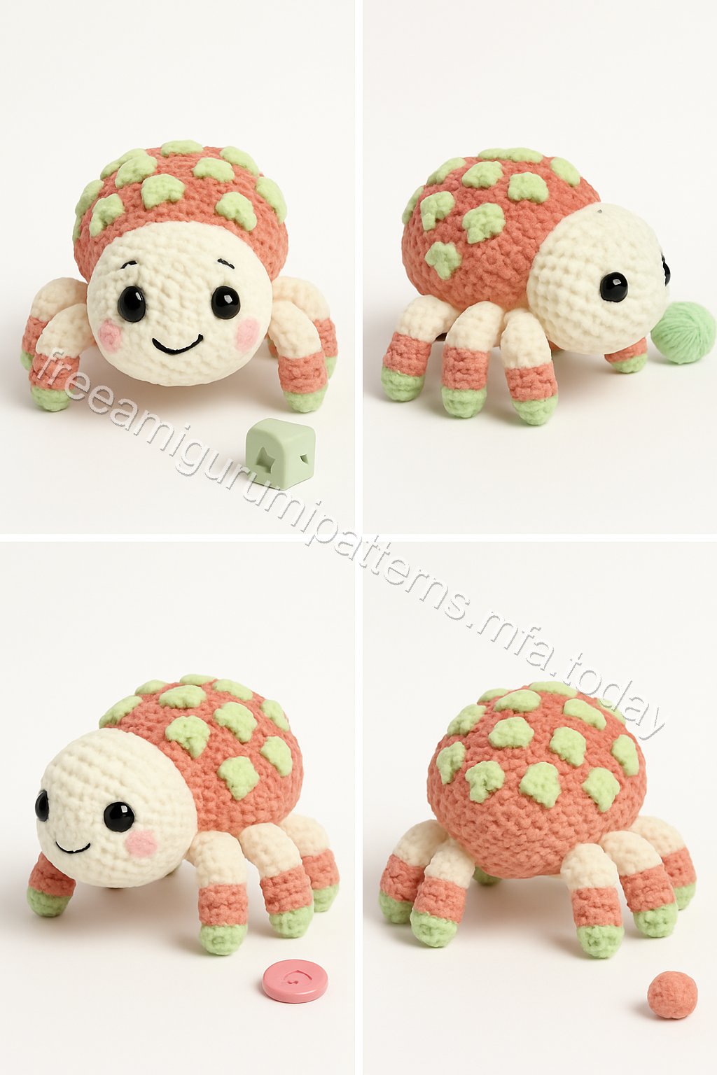 Amigurumi Dragon Fruit Spider Free Pattern