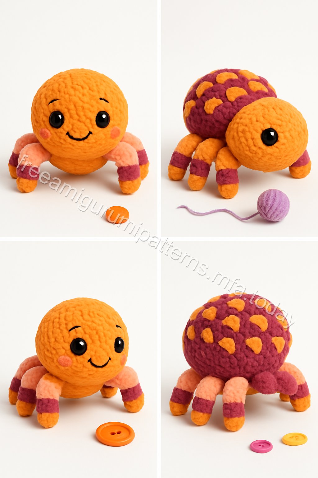 Amigurumi Dragon Fruit Spider Free Pattern