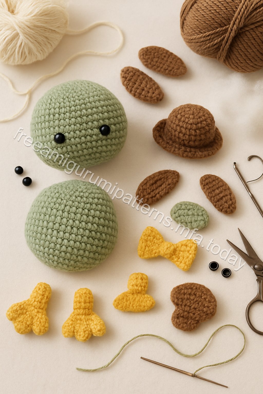 Amigurumi Duck Free Pattern crochet parts