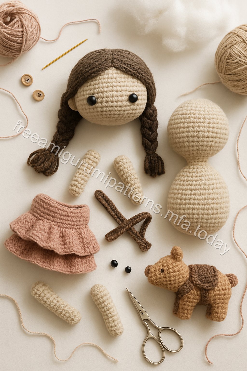 Amigurumi Forager Free Pattern crochet parts