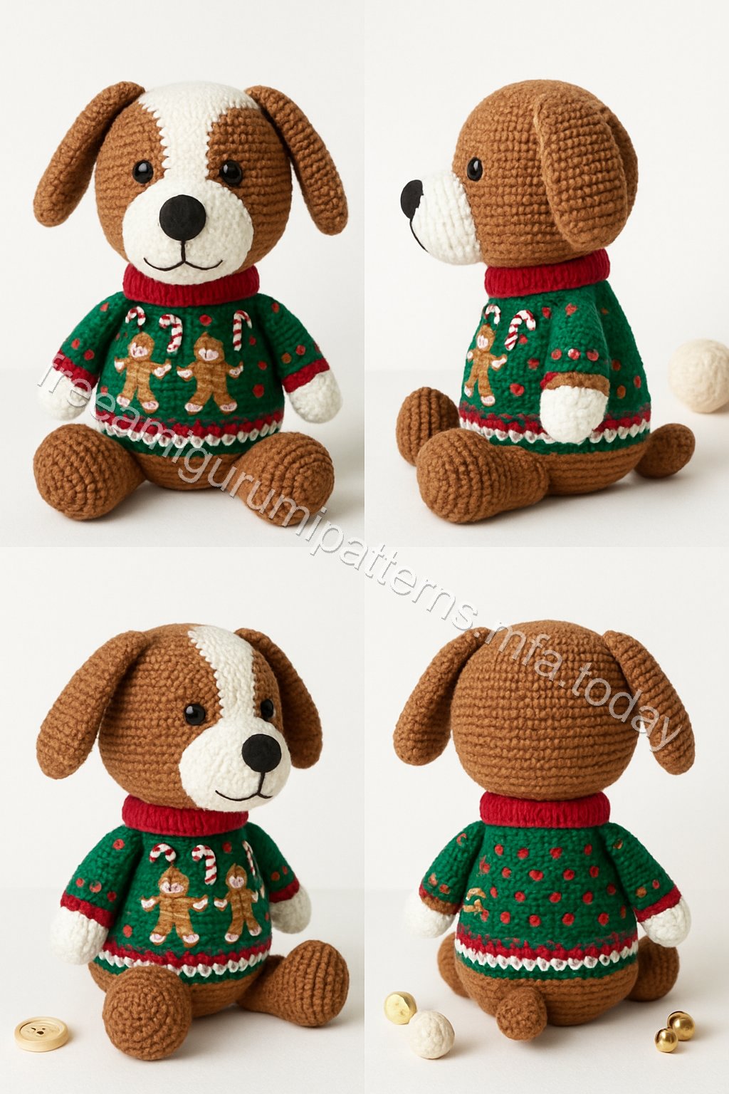 Amigurumi Gingerbread Dog Free Pattern