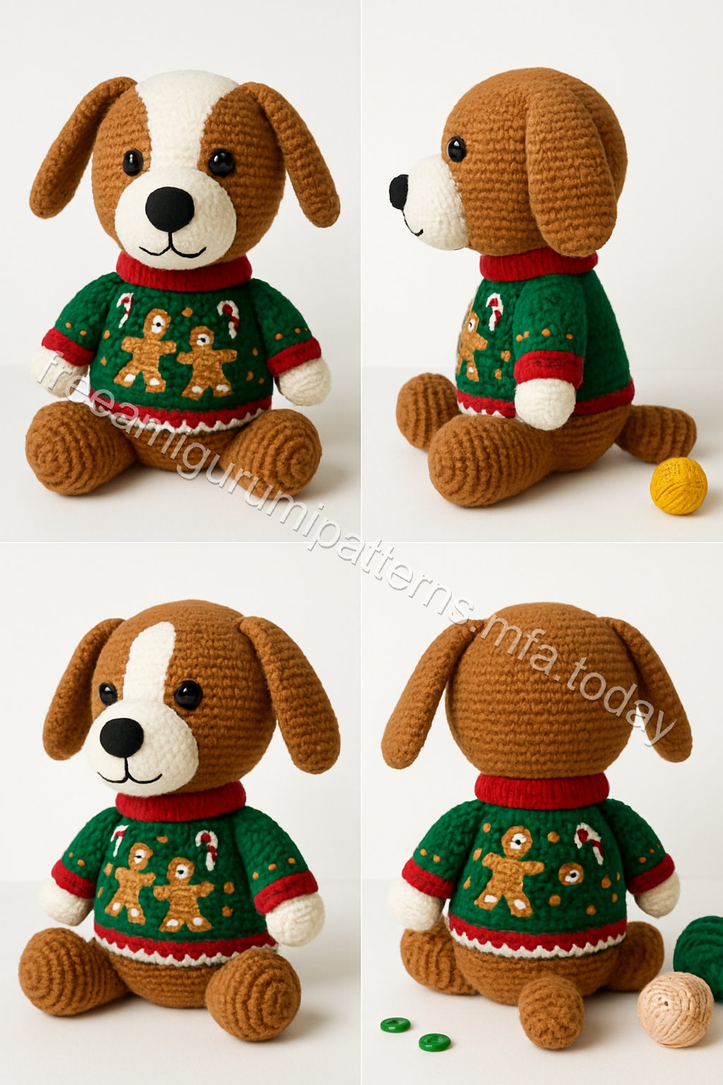 Amigurumi Gingerbread Dog Free Pattern