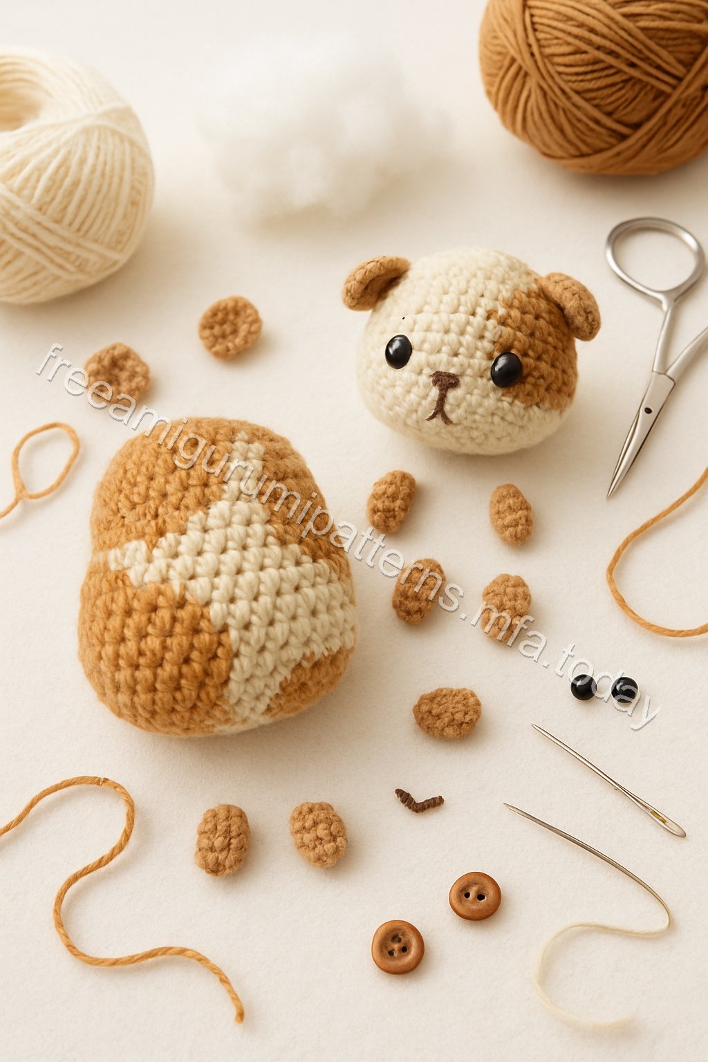Amigurumi Guinea Pig Free Pattern crochet parts