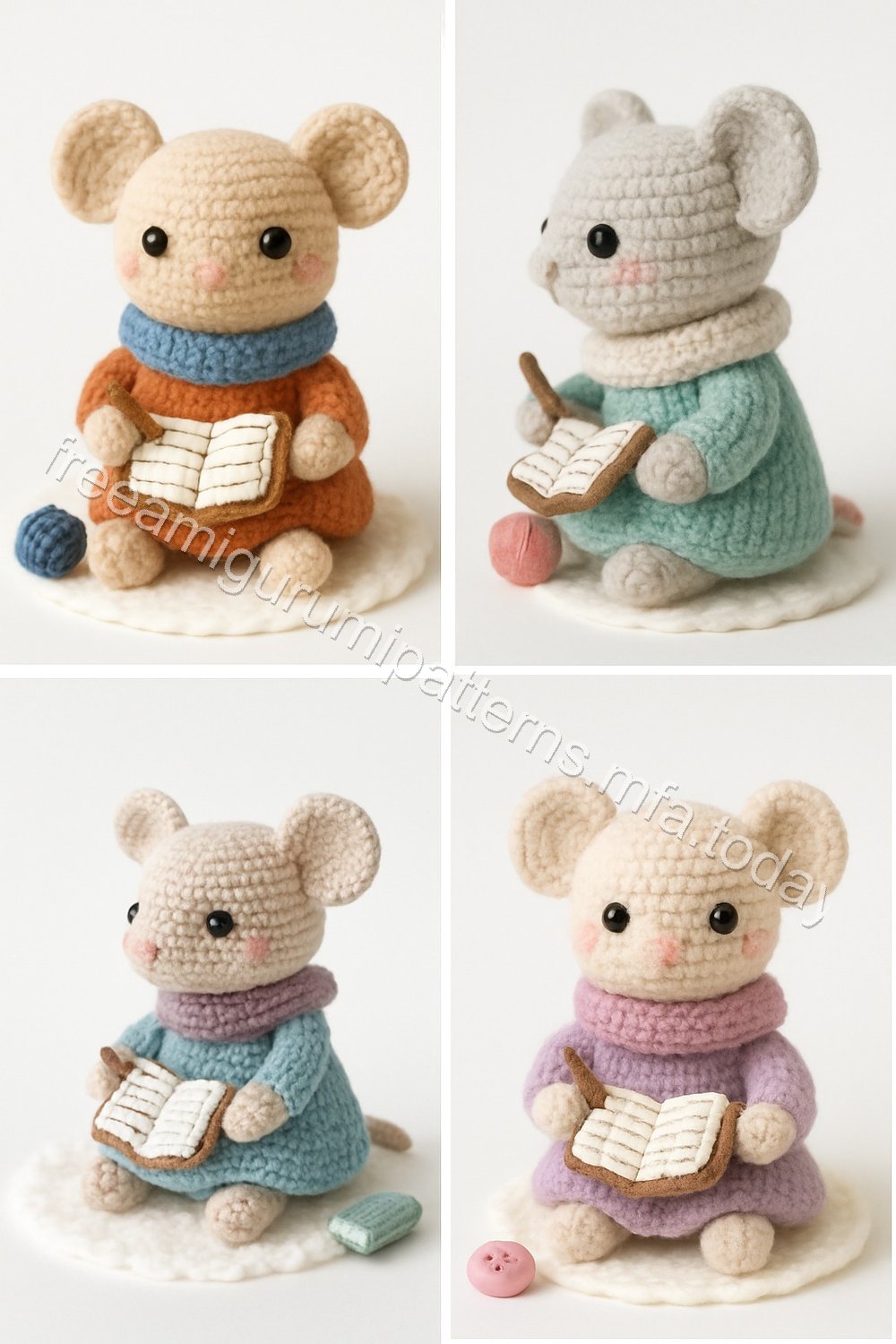 Amigurumi Mouse Homework Nook Free Pattern
