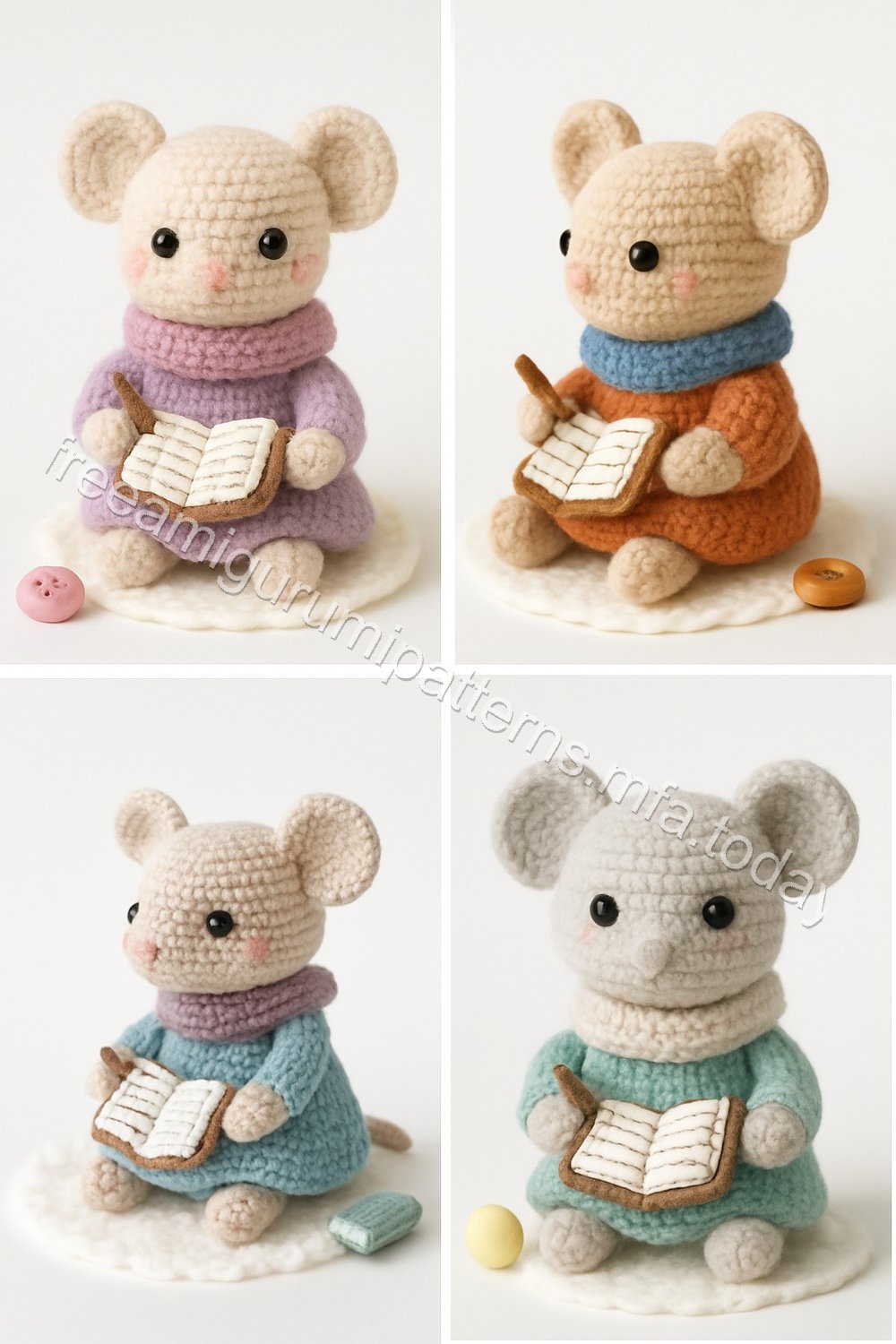 Amigurumi Mouse Homework Nook Free Pattern