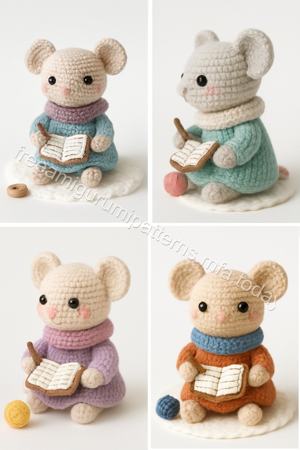 Amigurumi Mouse Homework Nook Free Pattern