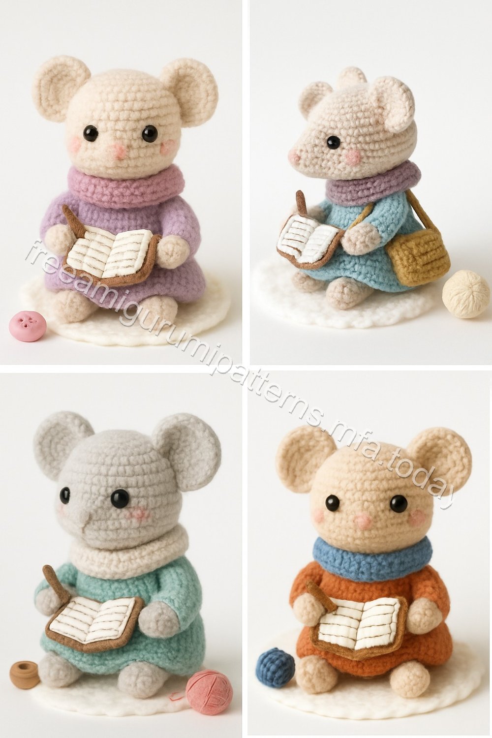 Amigurumi Mouse Homework Nook Free Pattern