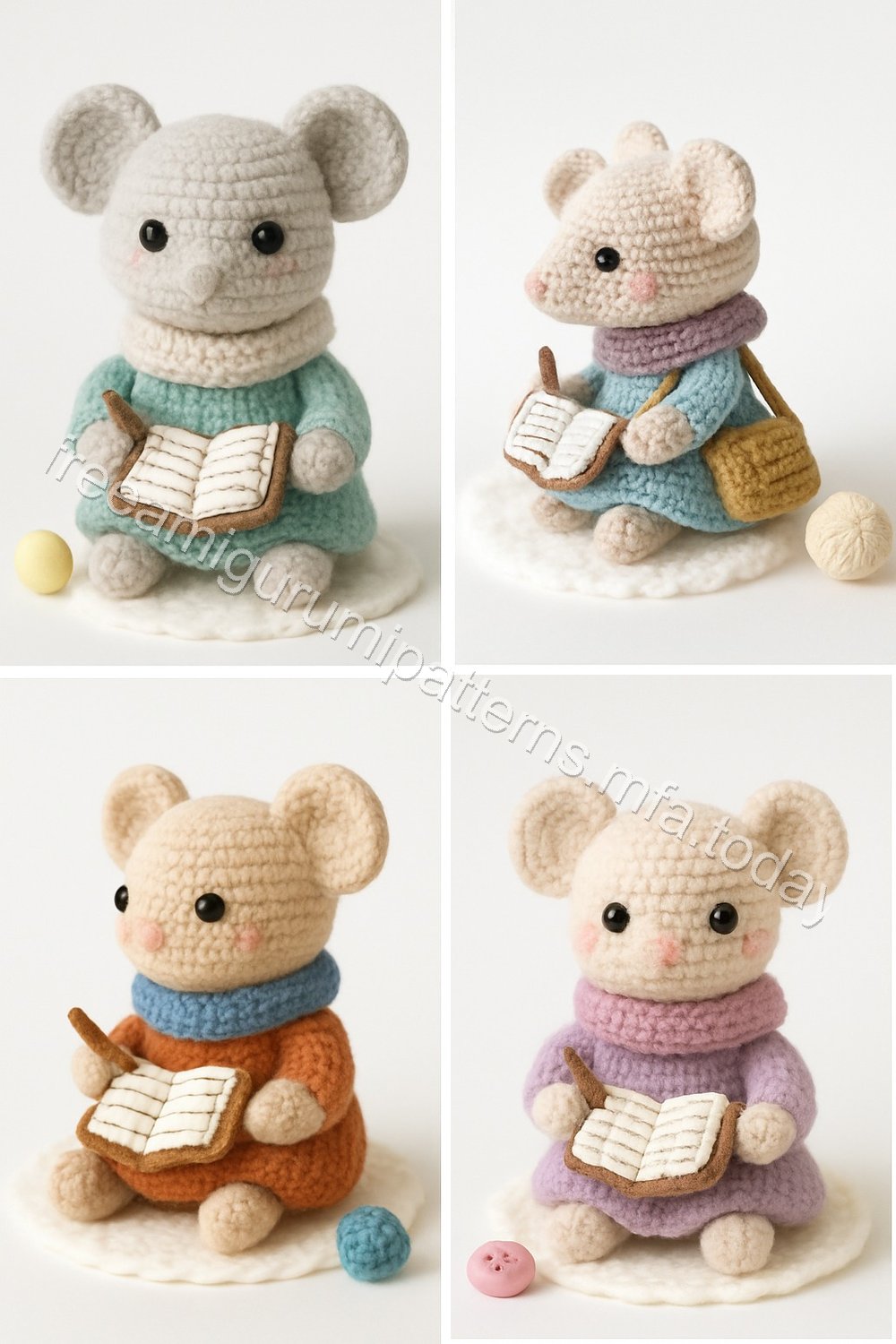 Amigurumi Mouse Homework Nook Free Pattern