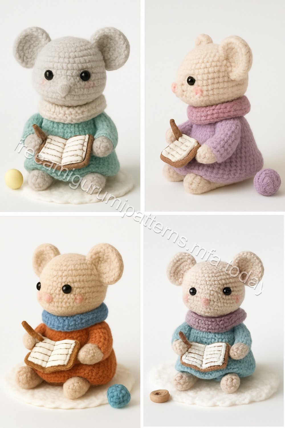 Amigurumi Mouse Homework Nook Free Pattern