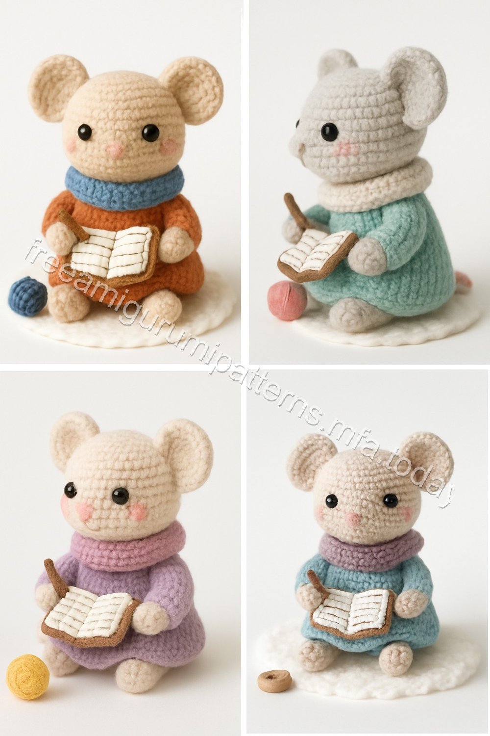 Amigurumi Mouse Homework Nook Free Pattern