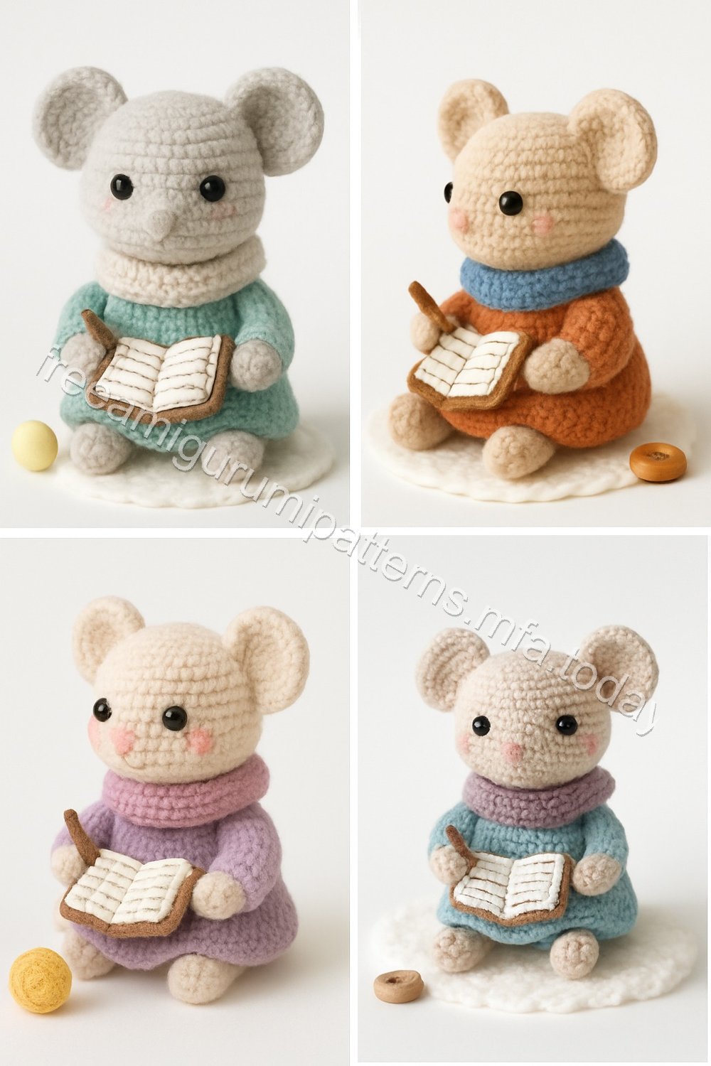 Amigurumi Mouse Homework Nook Free Pattern