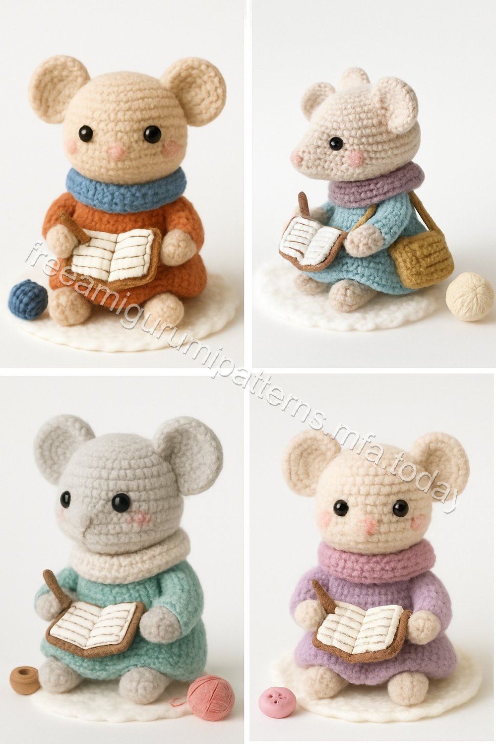 Amigurumi Mouse Homework Nook Free Pattern
