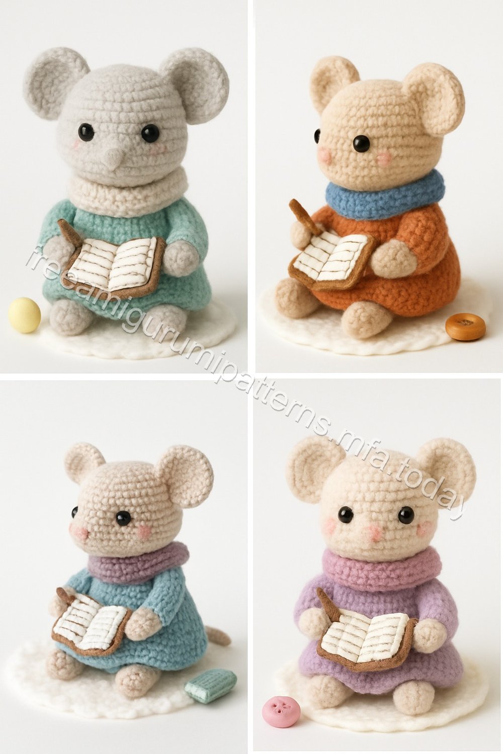 Amigurumi Mouse Homework Nook Free Pattern