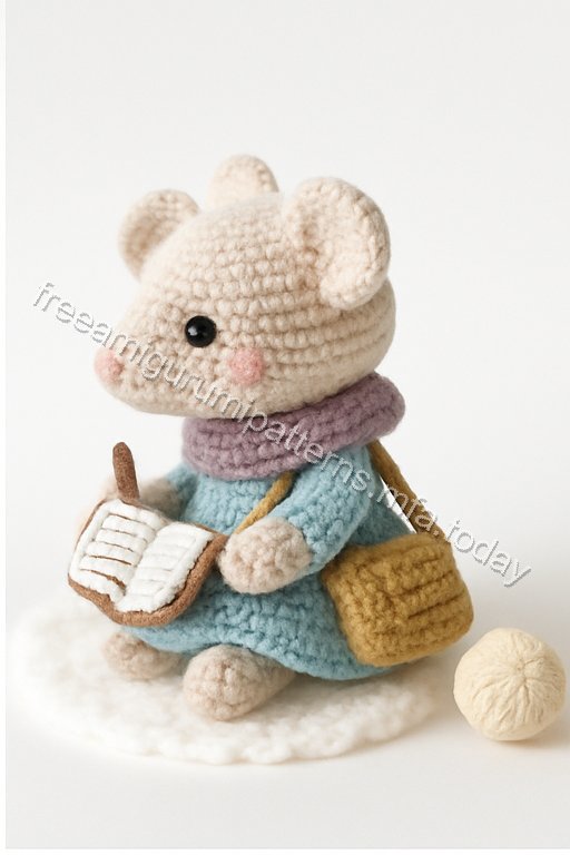 Amigurumi Mouse Homework Nook Free Pattern