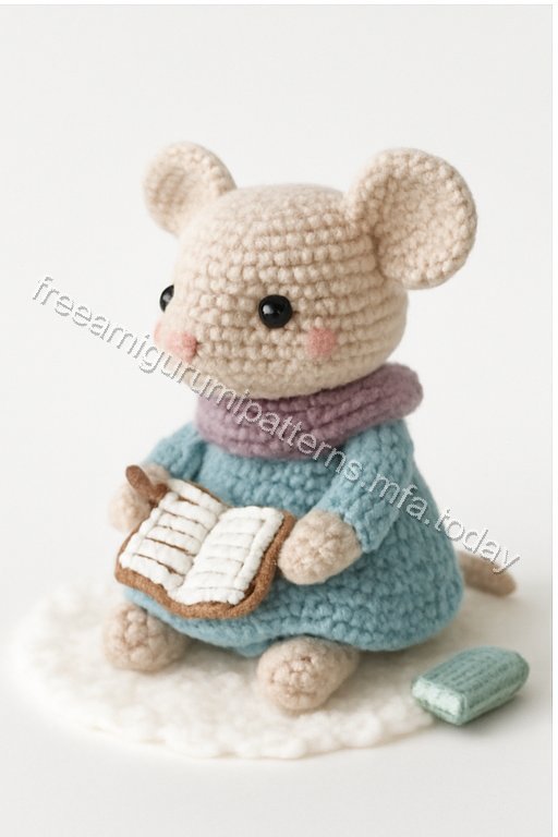 Amigurumi Mouse Homework Nook Free Pattern