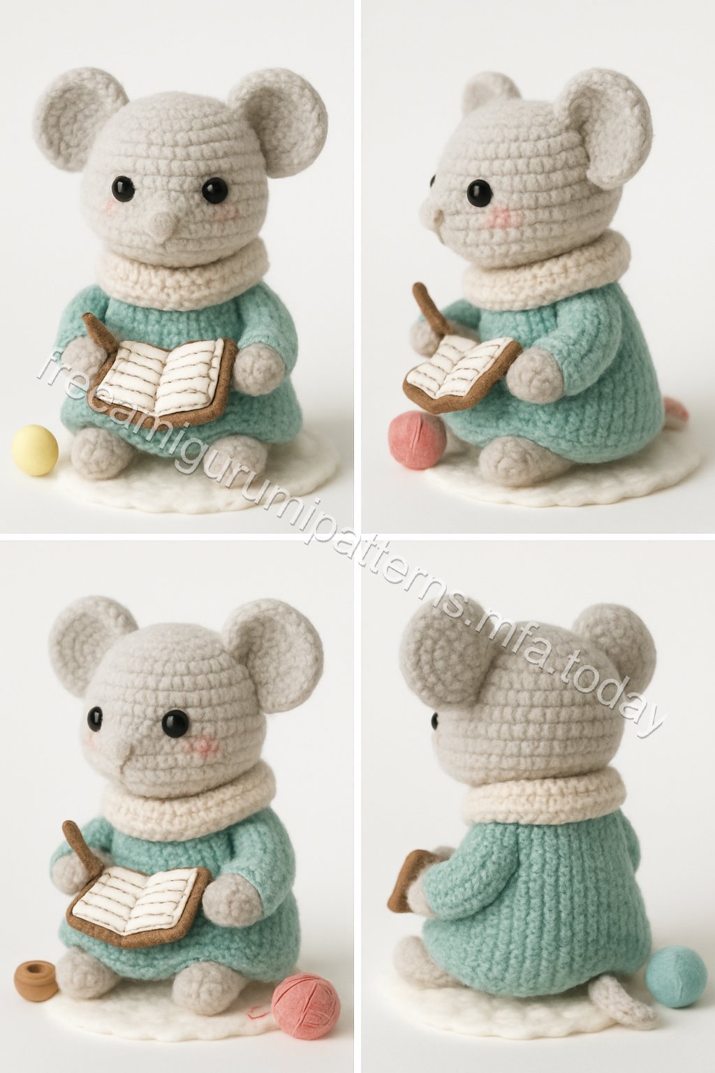 Amigurumi Mouse Homework Nook Free Pattern