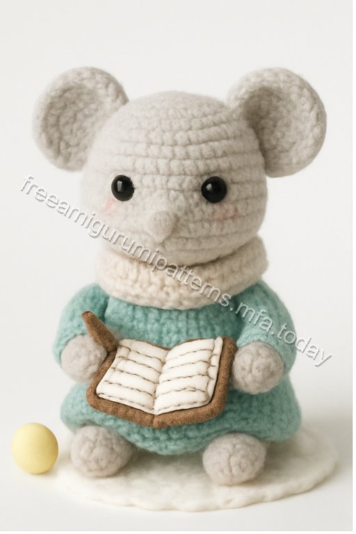 Amigurumi Mouse Homework Nook Free Pattern
