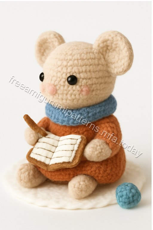 Amigurumi Mouse Homework Nook Free Pattern