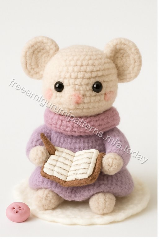 Amigurumi Mouse Homework Nook Free Pattern