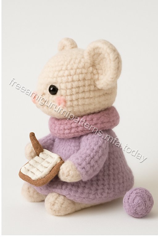 Amigurumi Mouse Homework Nook Free Pattern