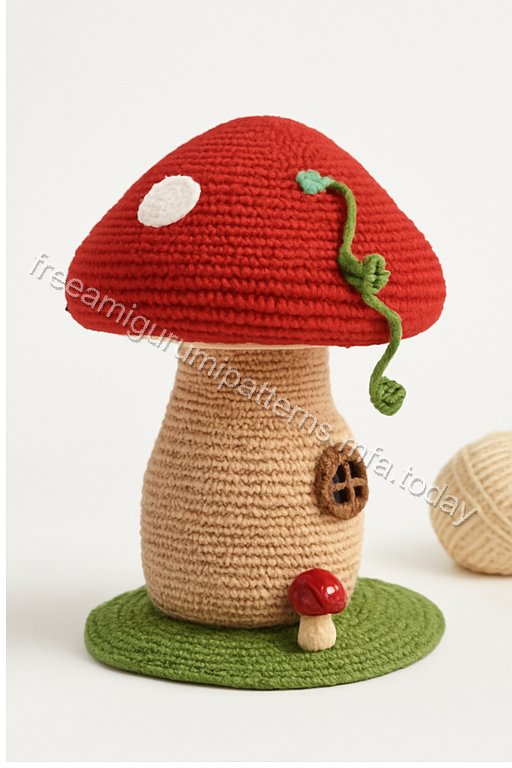Amigurumi Mushroom Fairy Garden House Free Pattern