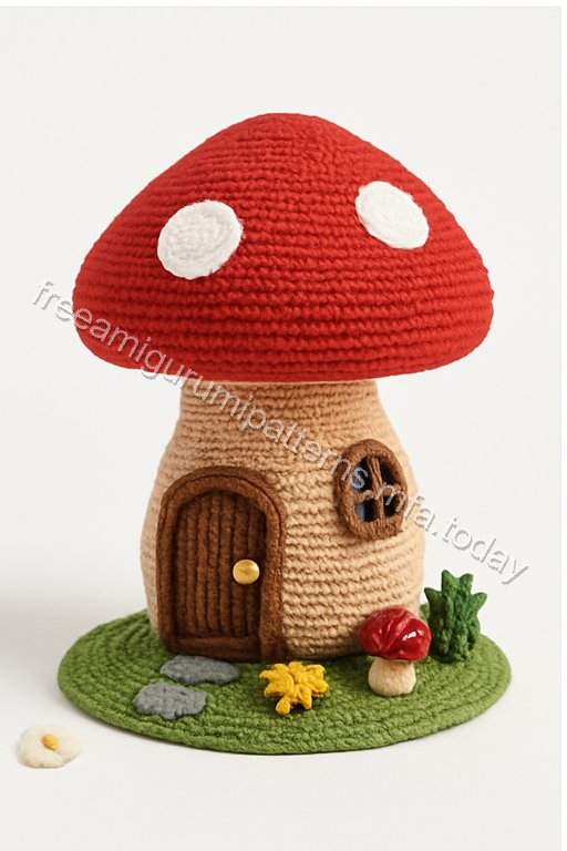 Amigurumi Mushroom Fairy Garden House Free Pattern