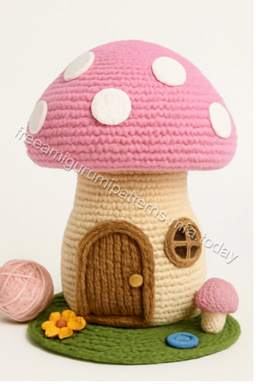 Amigurumi Mushroom Fairy Garden House Free Pattern