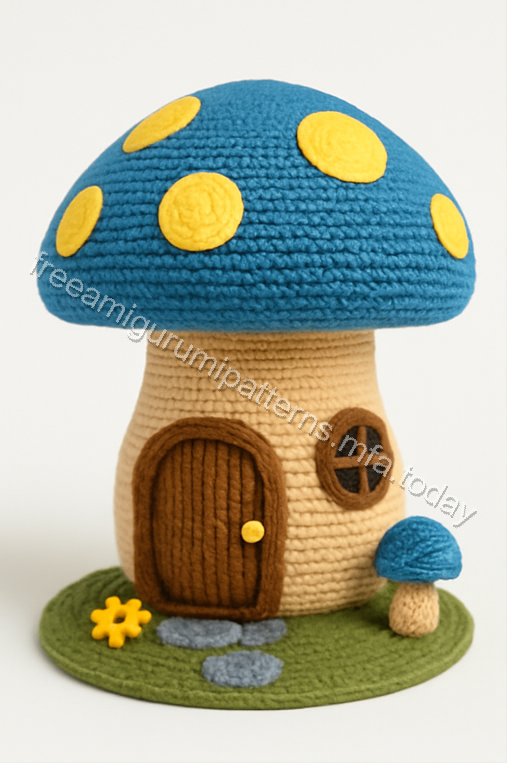 Amigurumi Mushroom Fairy Garden House Free Pattern
