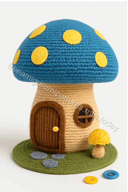 Amigurumi Mushroom Fairy Garden House Free Pattern