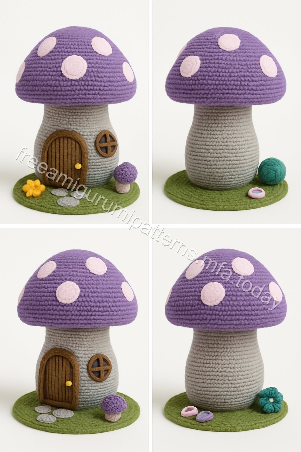 Amigurumi Mushroom Fairy Garden House Free Pattern