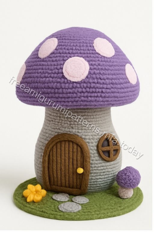 Amigurumi Mushroom Fairy Garden House Free Pattern
