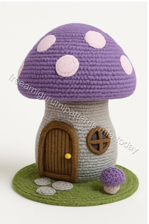 Amigurumi Mushroom Fairy Garden House Free Pattern