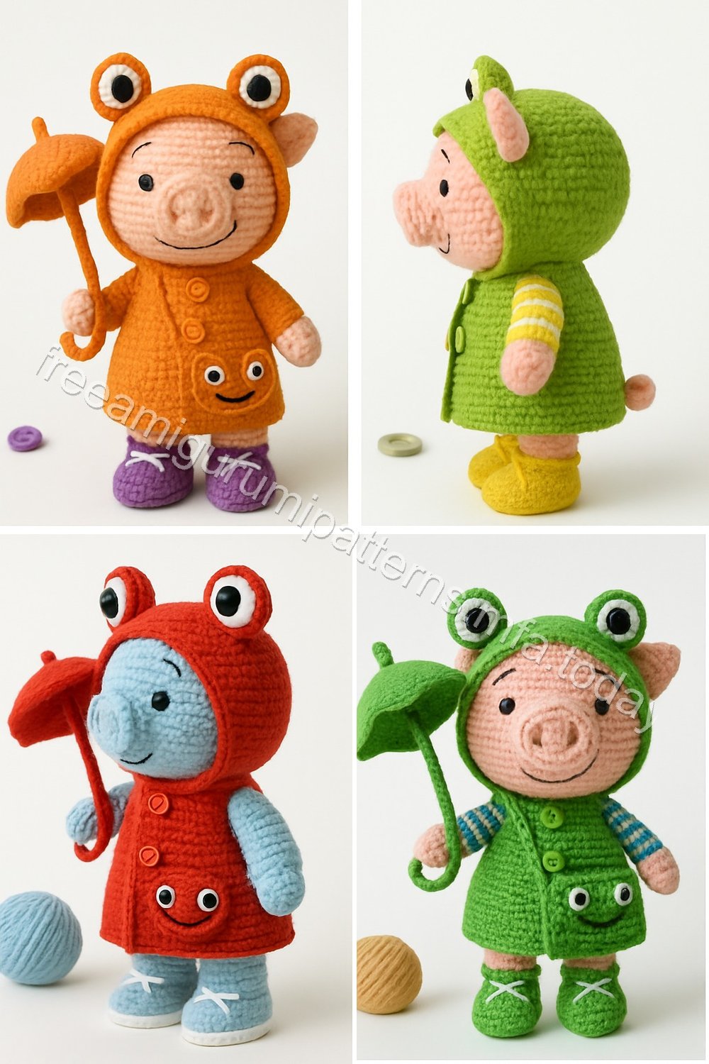 Amigurumi Raincoat Pig Free Pattern