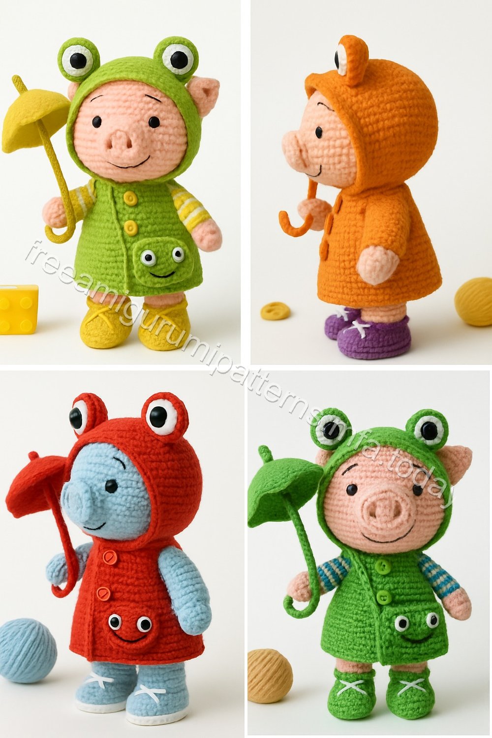 Amigurumi Raincoat Pig Free Pattern