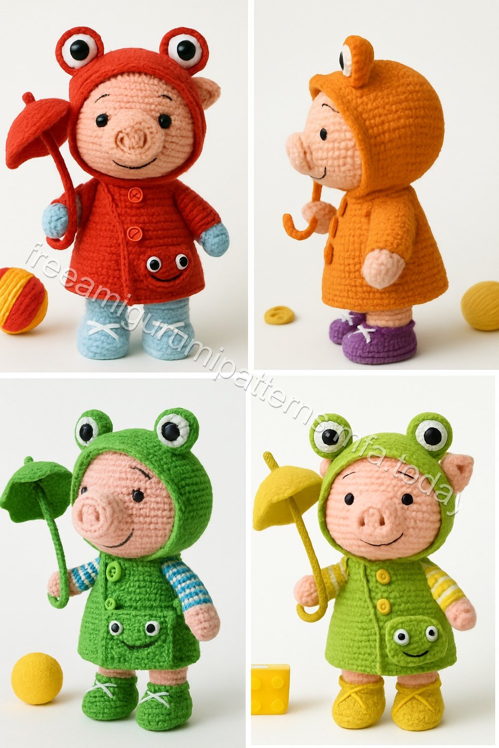 Amigurumi Raincoat Pig Free Pattern
