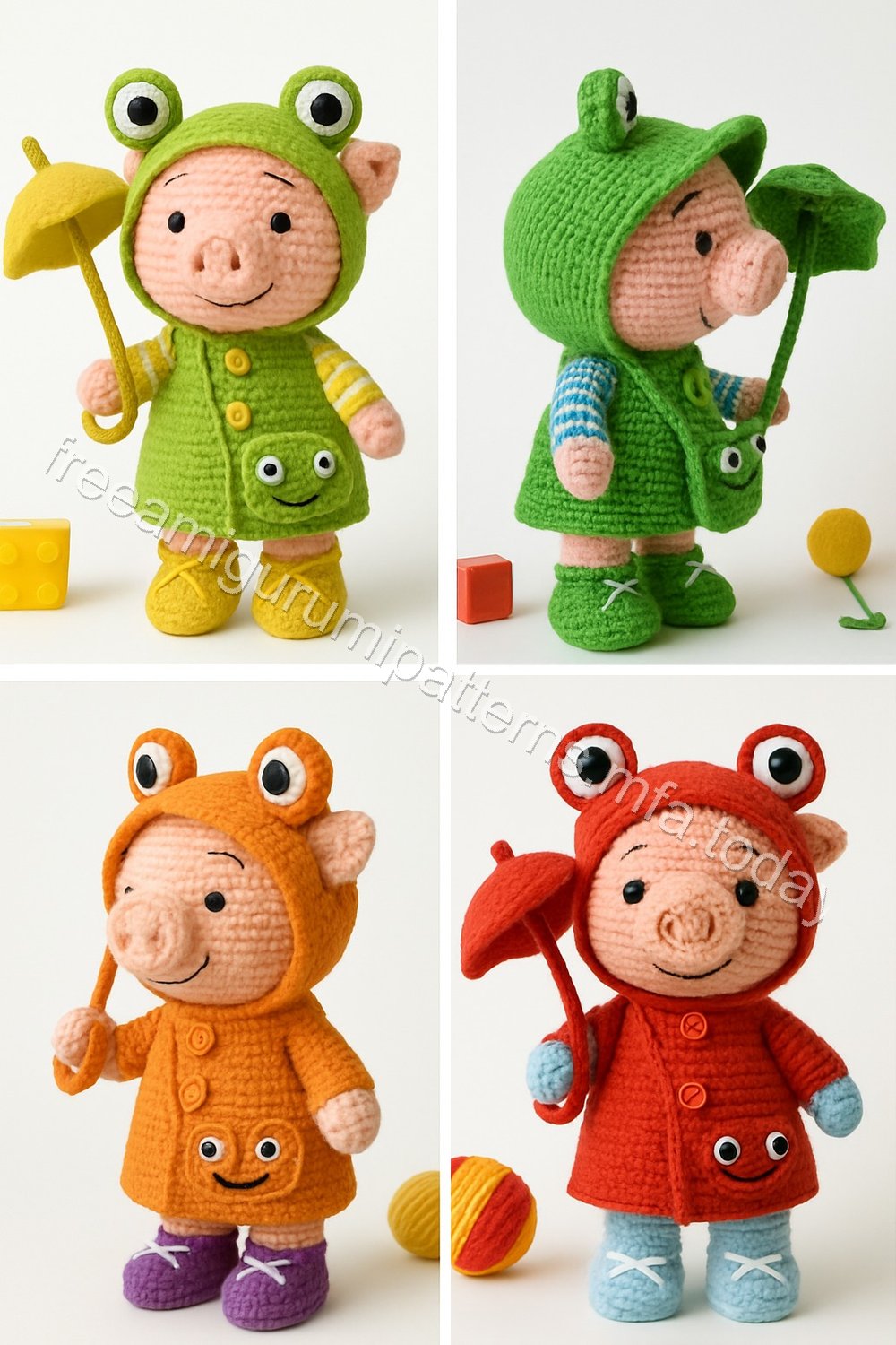 Amigurumi Raincoat Pig Free Pattern