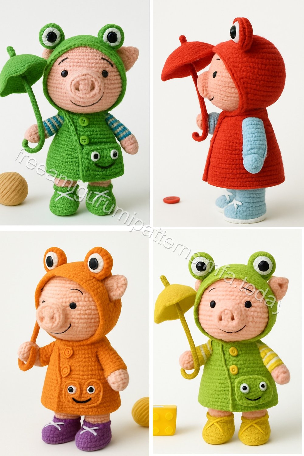 Amigurumi Raincoat Pig Free Pattern