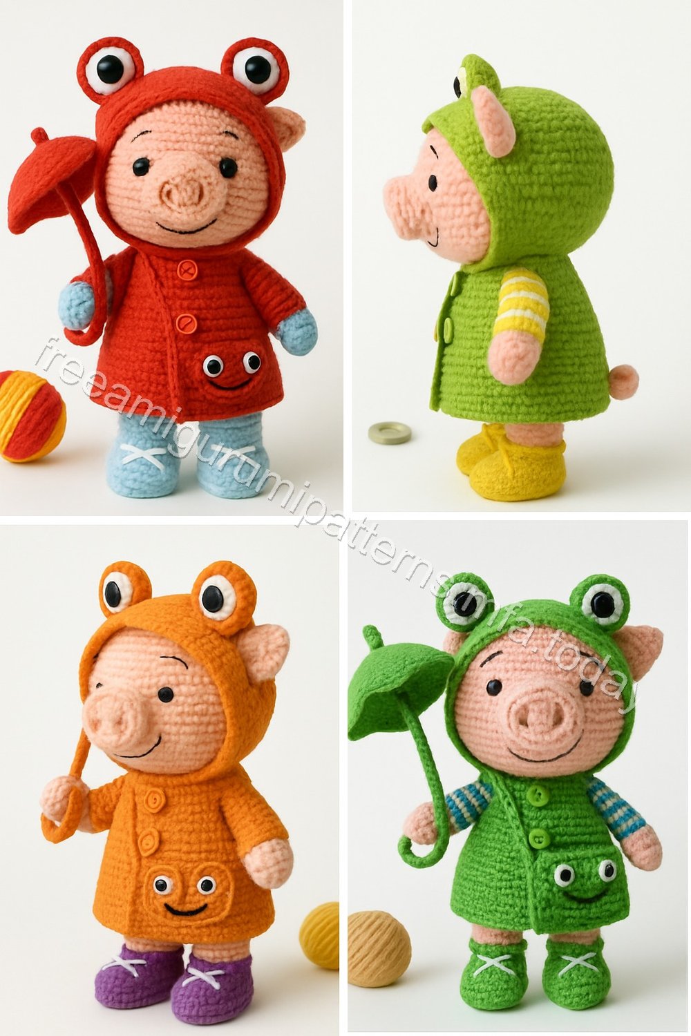 Amigurumi Raincoat Pig Free Pattern
