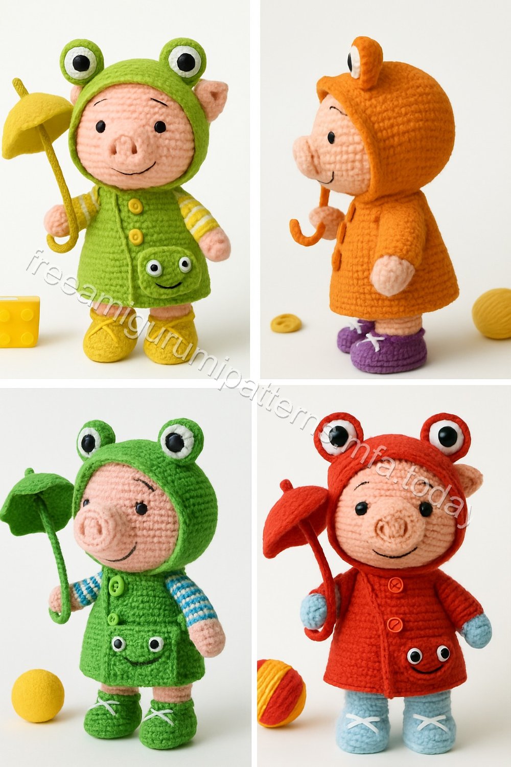 Amigurumi Raincoat Pig Free Pattern