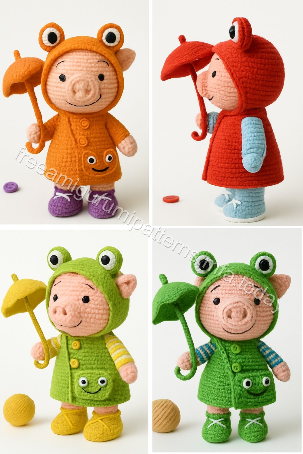 Amigurumi Raincoat Pig Free Pattern