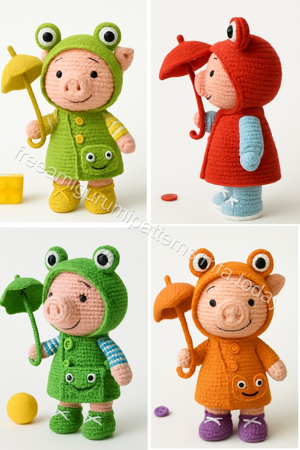 Amigurumi Raincoat Pig Free Pattern