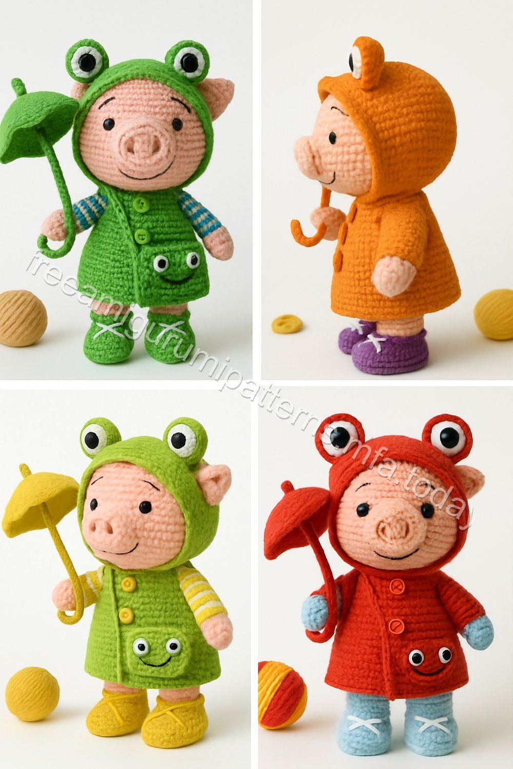 Amigurumi Raincoat Pig Free Pattern