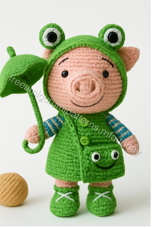 Amigurumi Raincoat Pig Free Pattern