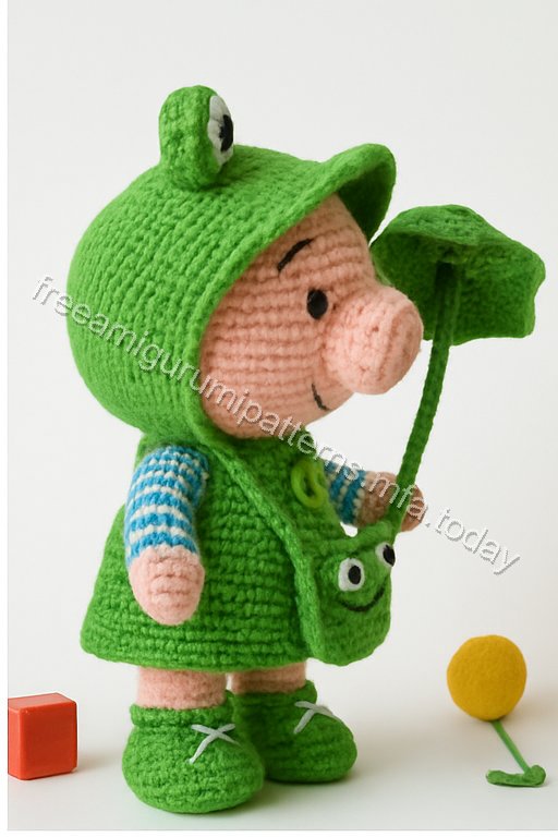 Amigurumi Raincoat Pig Free Pattern