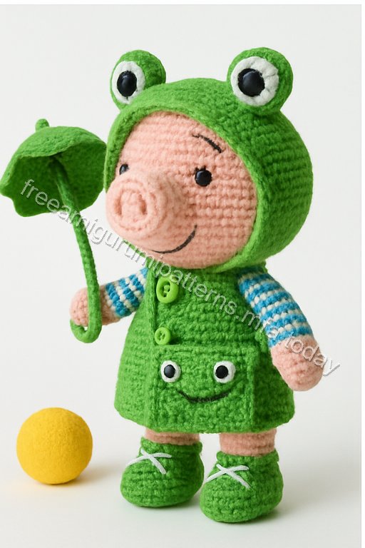 Amigurumi Raincoat Pig Free Pattern