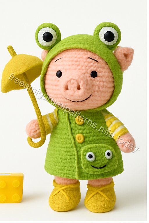 Amigurumi Raincoat Pig Free Pattern