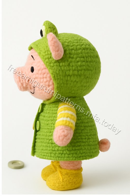 Amigurumi Raincoat Pig Free Pattern