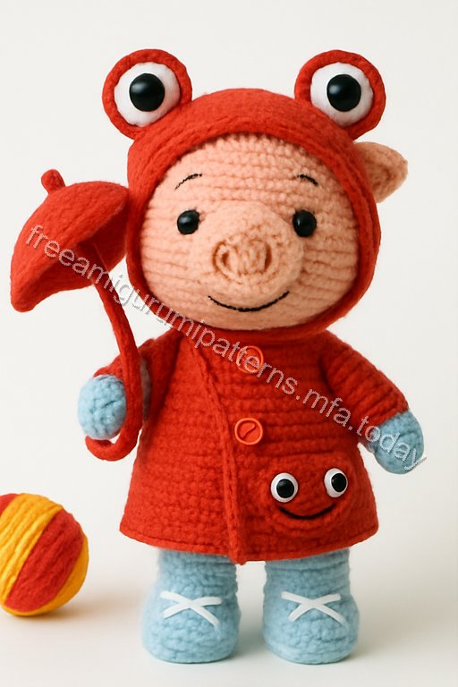 Amigurumi Raincoat Pig Free Pattern