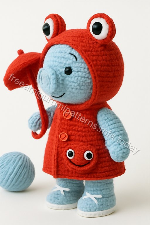 Amigurumi Raincoat Pig Free Pattern